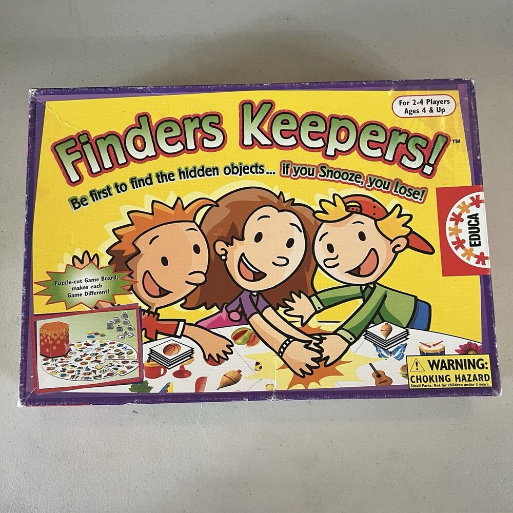 Vintage 1993 FINDERS KEEPERS Educational Matching Family Board Game COMPLETE